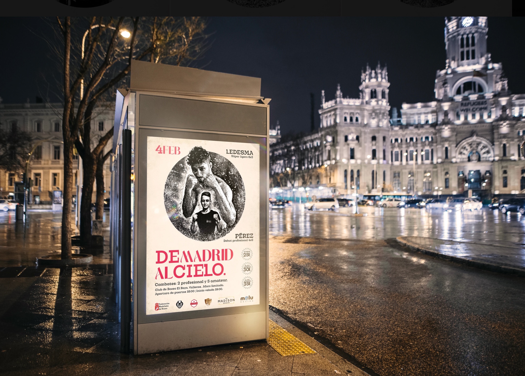 De Madrid al Cielo — cartel en mupi, publicidad exterior en Madrid